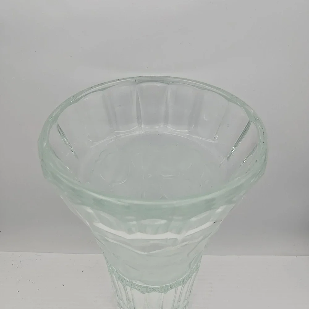 Vintage Bleikristall‎ Cut Crystal Germany Vase Etched Flowers Beautiful 10